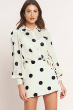 Polka Dot Wrap Skort