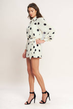 Polka Dot Wrap Skort