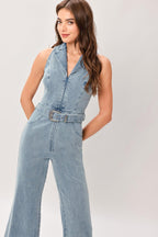 Flare Icon Denim Jumpsuit