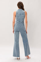 Flare Icon Denim Jumpsuit