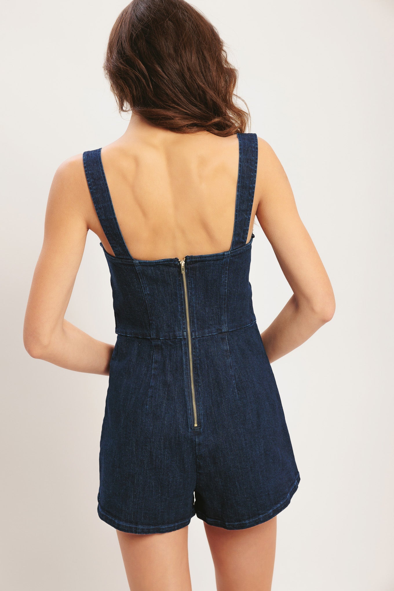 Urban Edge Denim Romper