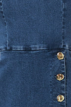 Midnight Denim Skort Romper