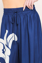 Coastal Bloom Woven Wide Pants