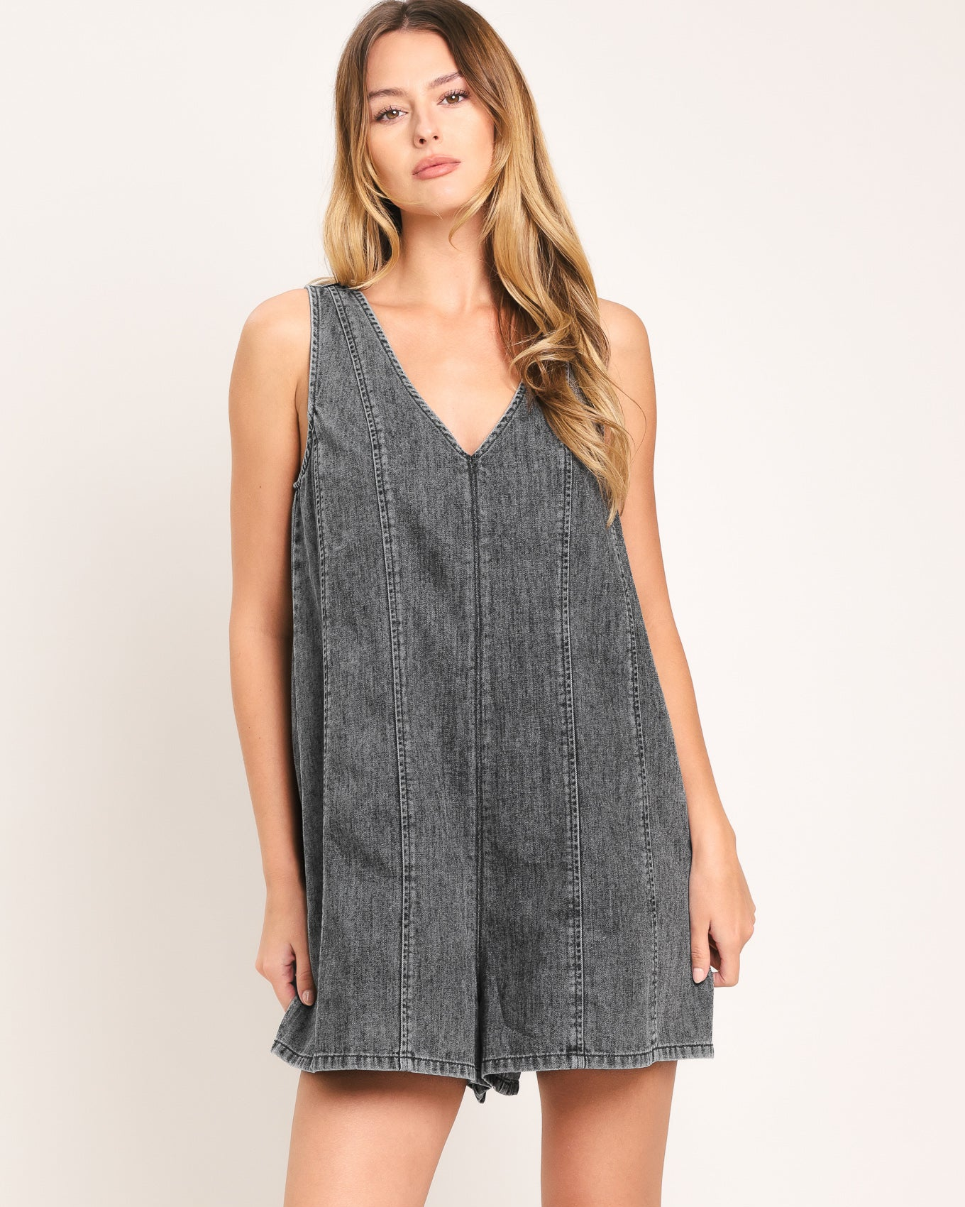 Cool Sweet Lightweight Denim Romper