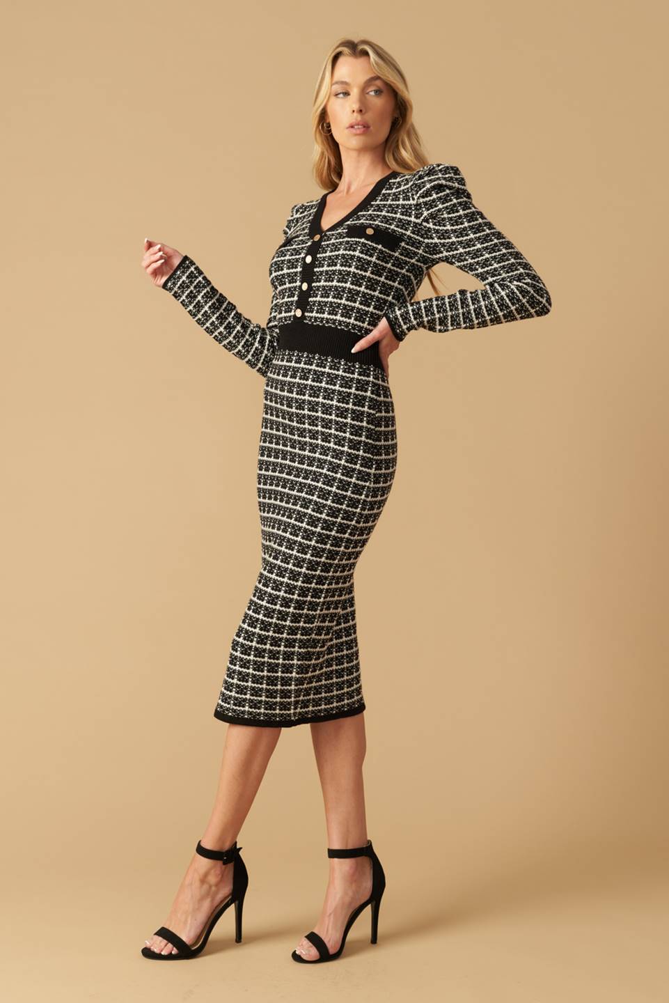 Seraphic Melody Sweater Knit Midi Dress