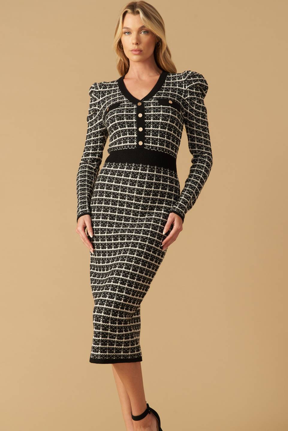 Seraphic Melody Sweater Knit Midi Dress