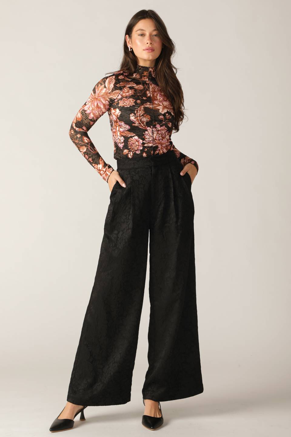 Fireside Chats Stretch Lace Top