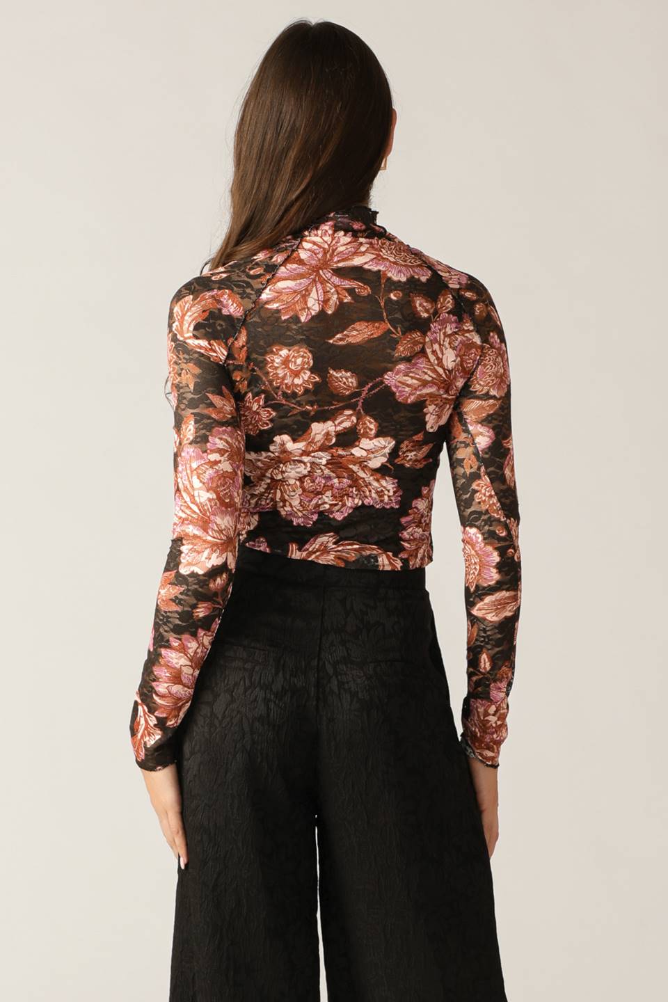 Fireside Chats Stretch Lace Top