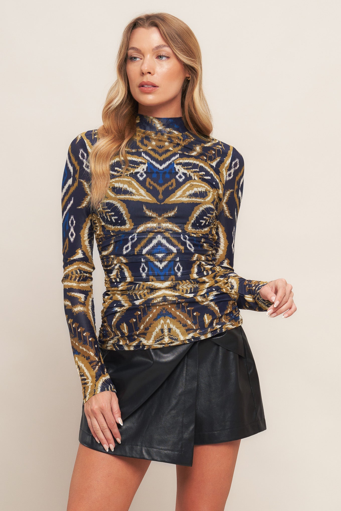 Nightfall Drape Power Mesh Top