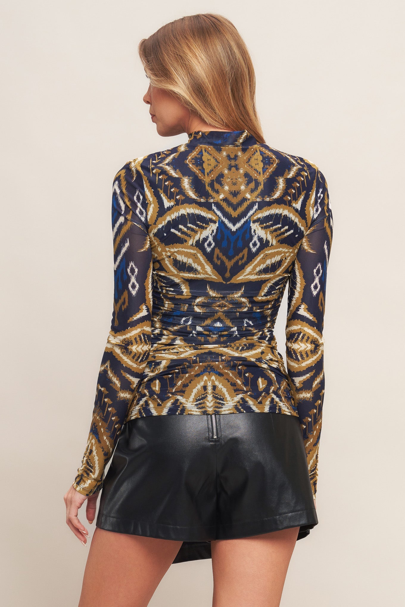 Nightfall Drape Power Mesh Top