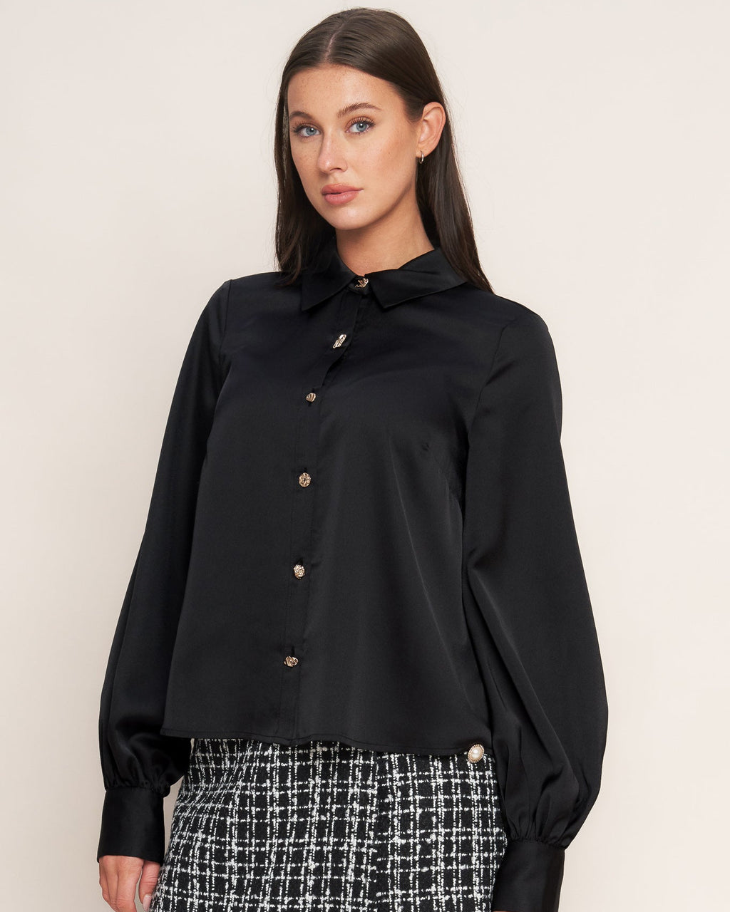 Black Orbit Woven Top