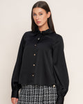 Black Orbit Woven Top