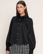Black Orbit Woven Top