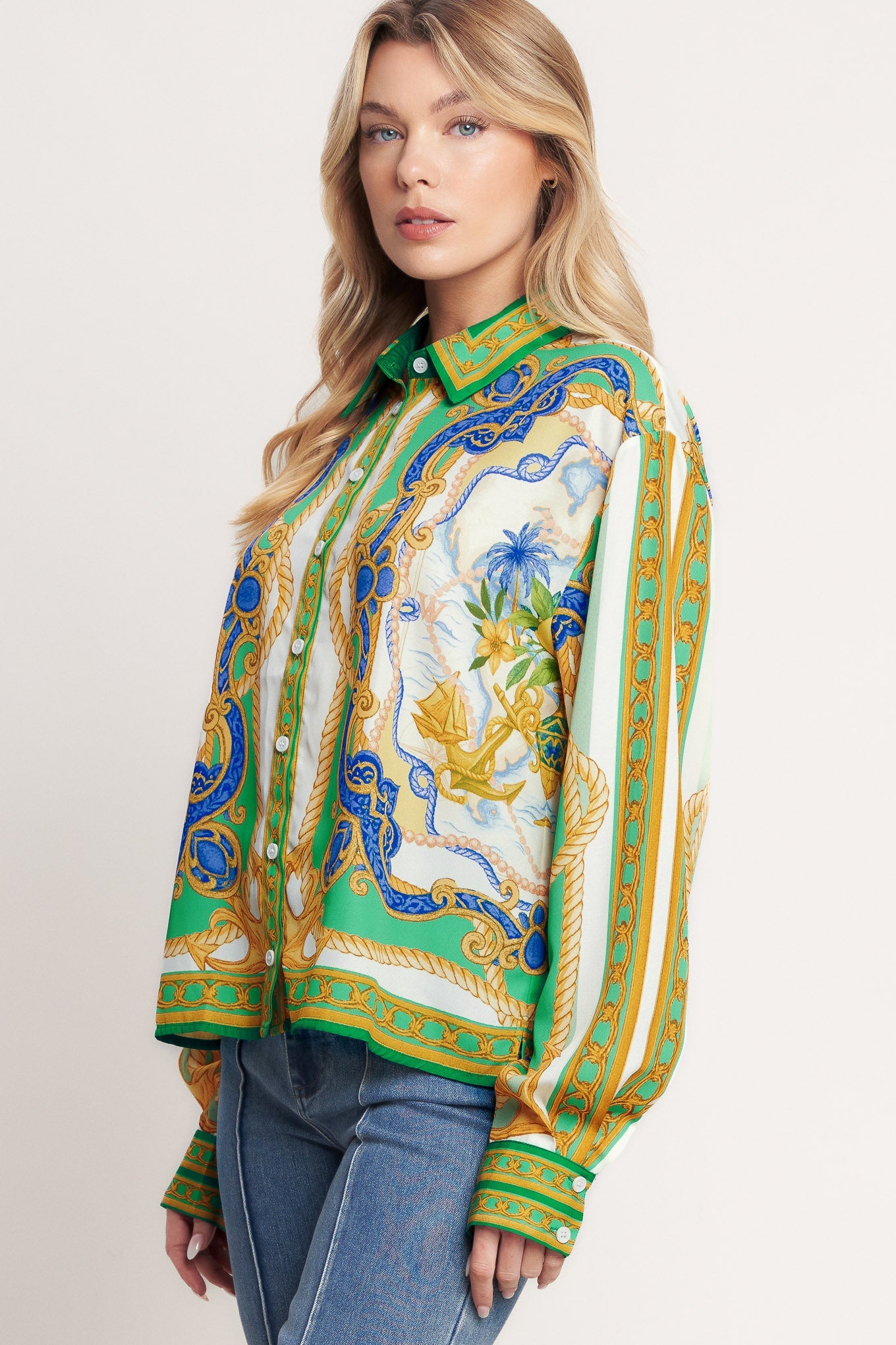 Vintage Heiress Woven Top