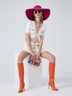 Ice Silk Knit Dress with Gold Buckle | Upper East Side BYMANYC New York