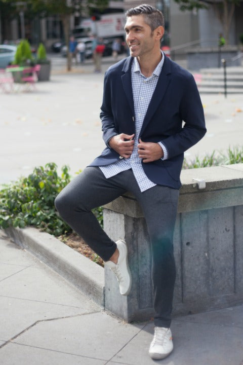 In-Flight Stretch Blazer | Navy