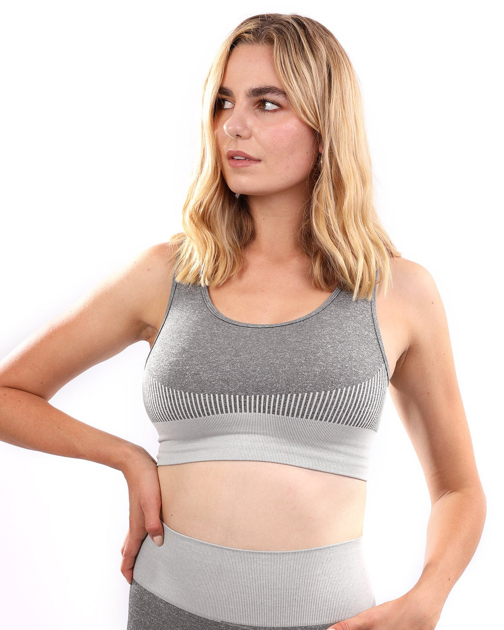 Isalda Seamless Sports Bra | Grey