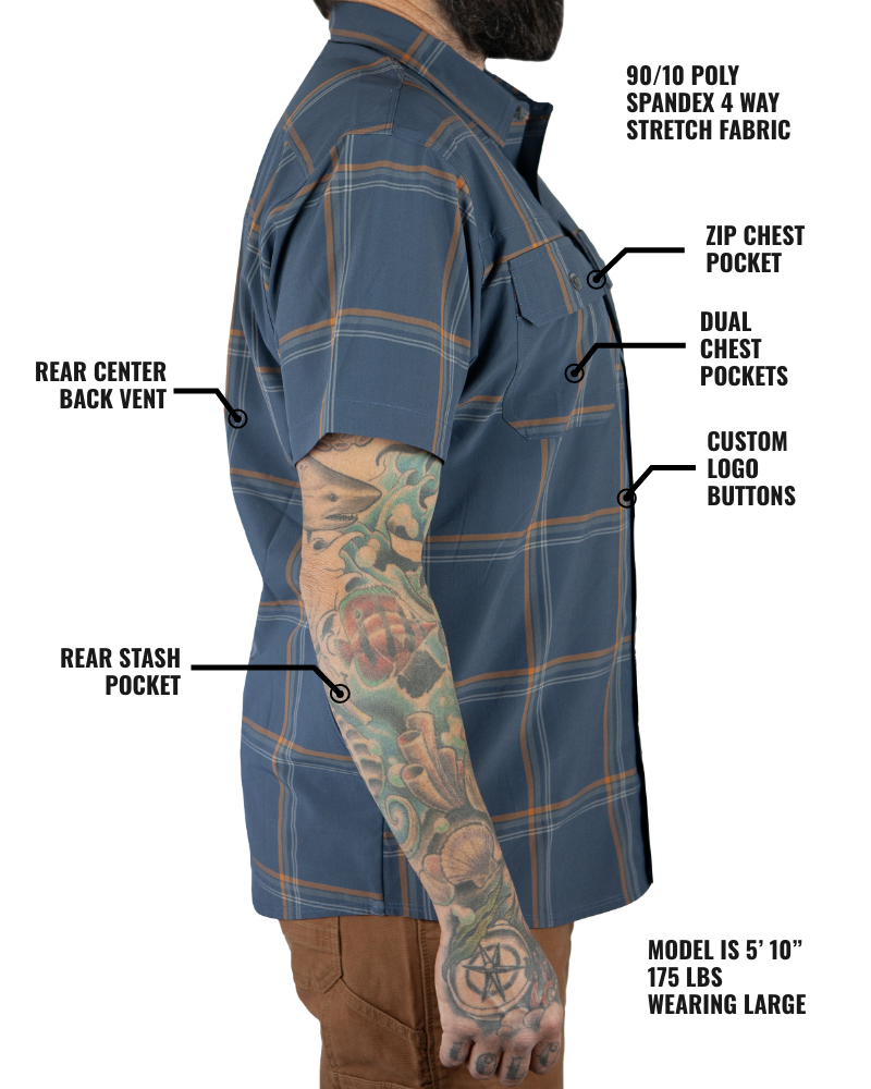 Jack Knife SS Shirt | Dk Gray Blue