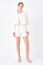Double Breasted Button Blazer | Ivory or Navy
