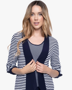 Open Front Stripe Jacket