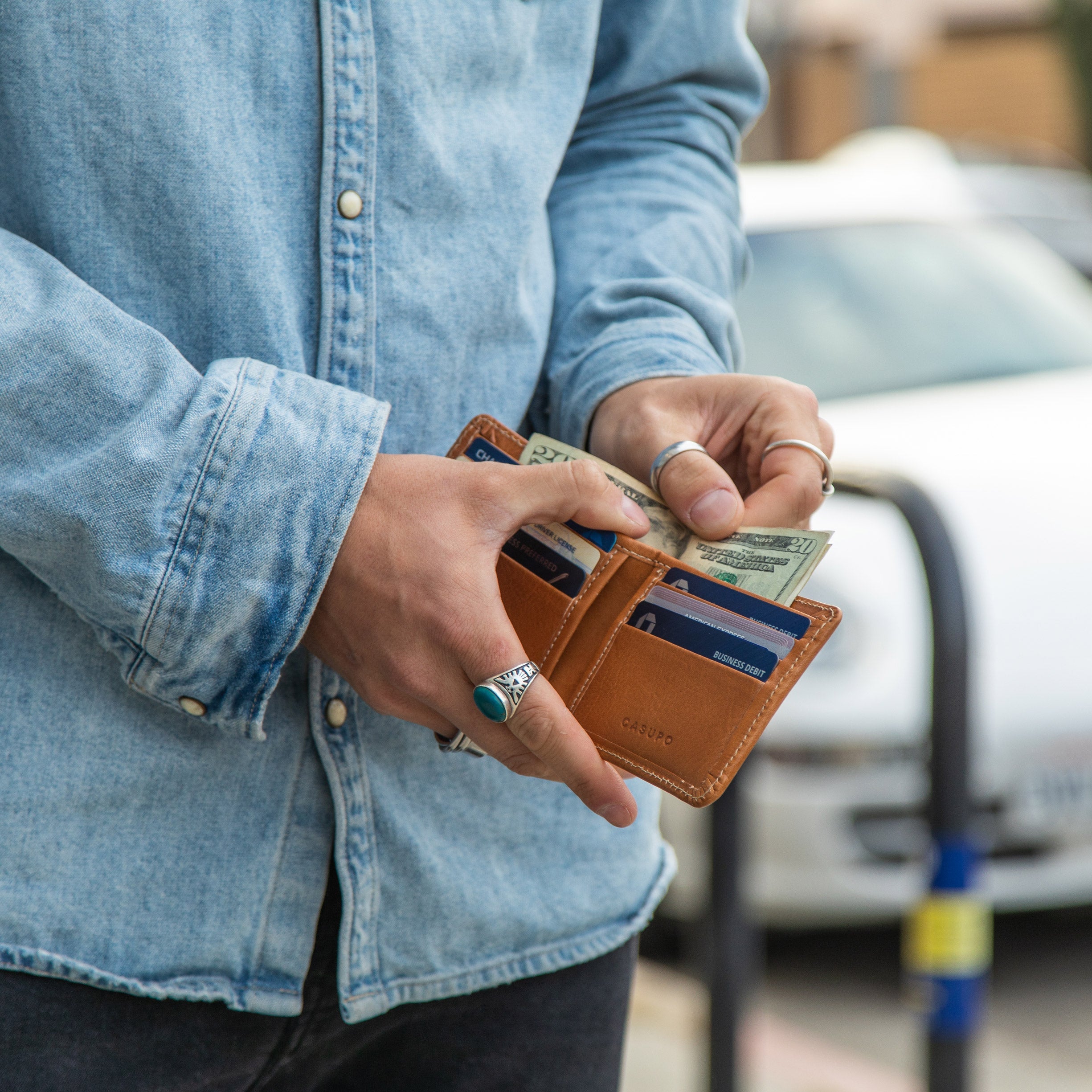 Large Billfold Wallet with RFID Protection | Natural