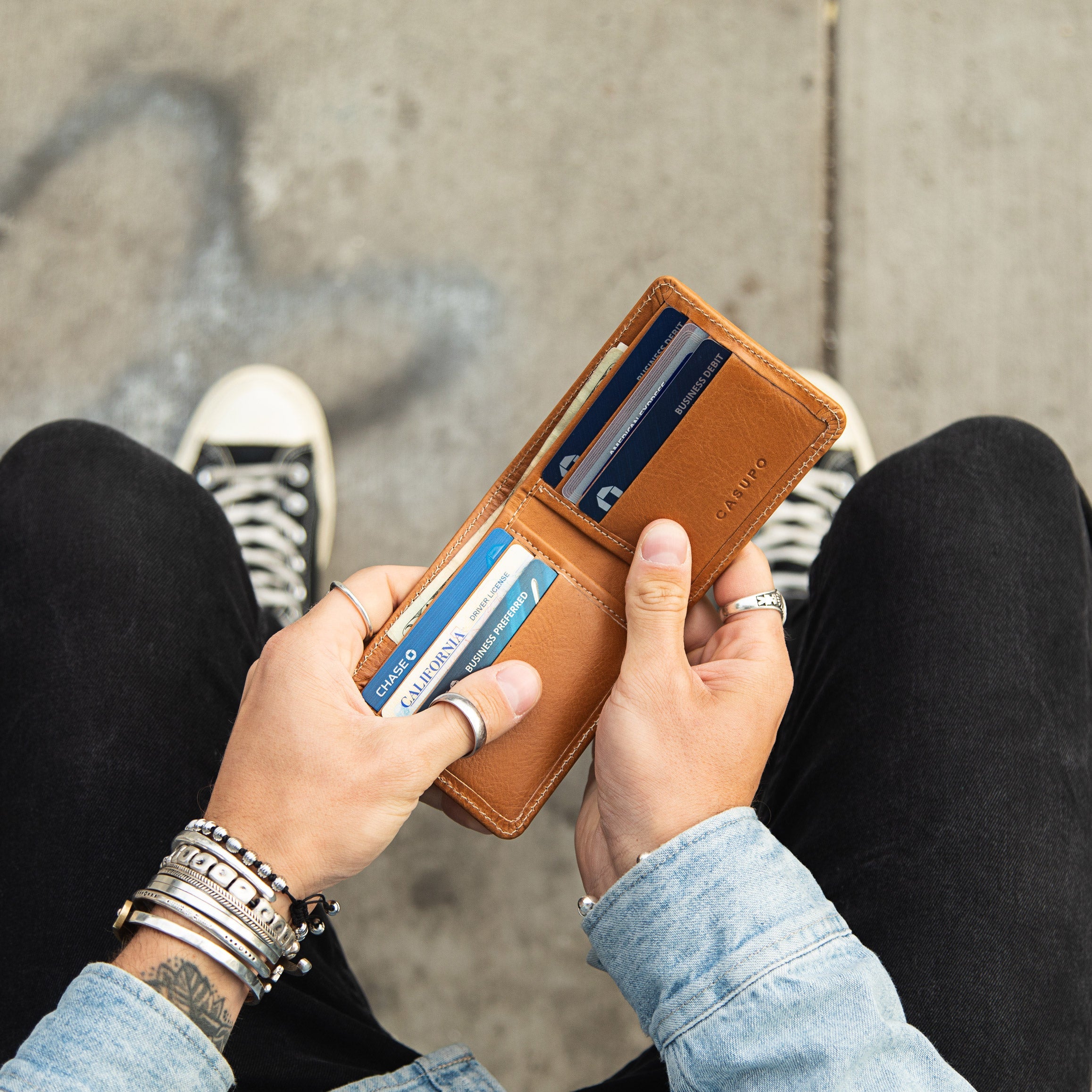 Large Billfold Wallet with RFID Protection | Natural