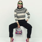 Jacquard Cropped Sweater Tribeca | Women - BYMANYC ® New York