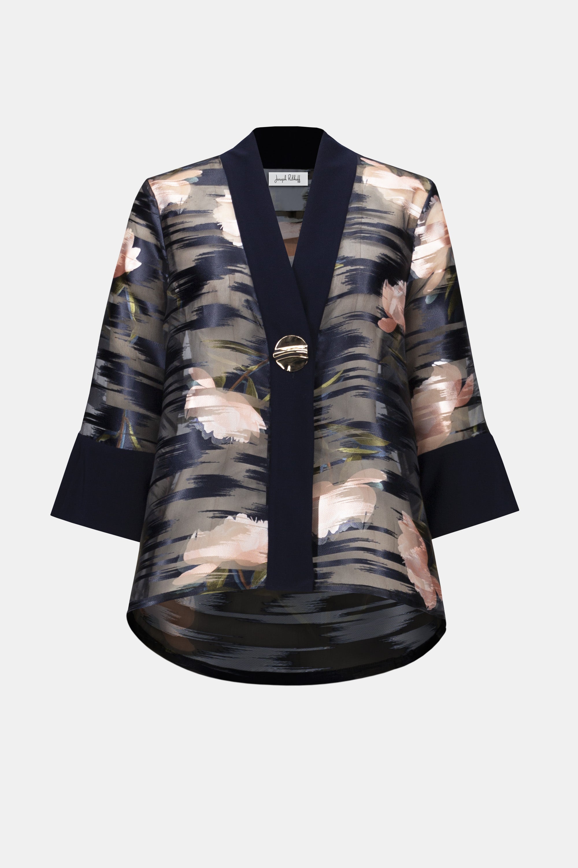 Signature Jacquard Organza Floral Print Swing Jacket