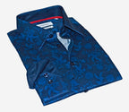 James Button-Up Shirt with Contrast Details Navy | Contemporary Fit (Regular)
