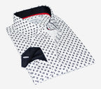 Jerry S Button-Up Shirt with Contrast Details White+Black | Contemporary Fit (Regular)