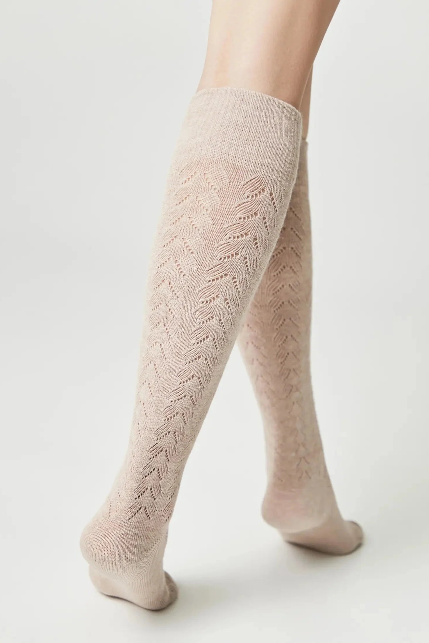 Cotton Knee Highs Conte Classic Socks 010 | Cotton Blend and Knitted Pattern
