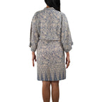 Hand Dyed Batik Robe Kimono | Gray & Silver Petals