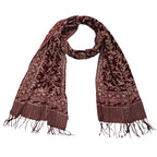 Handmade Batik Scarf | Cotton | Red White Cherish & Burgundy