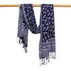 Handmade Batik Scarf | Cotton | Mark Blue
