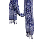 Handmade Batik Scarf Wings | Blue