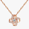 Knot Necklace with Cubic Zirconia Stones