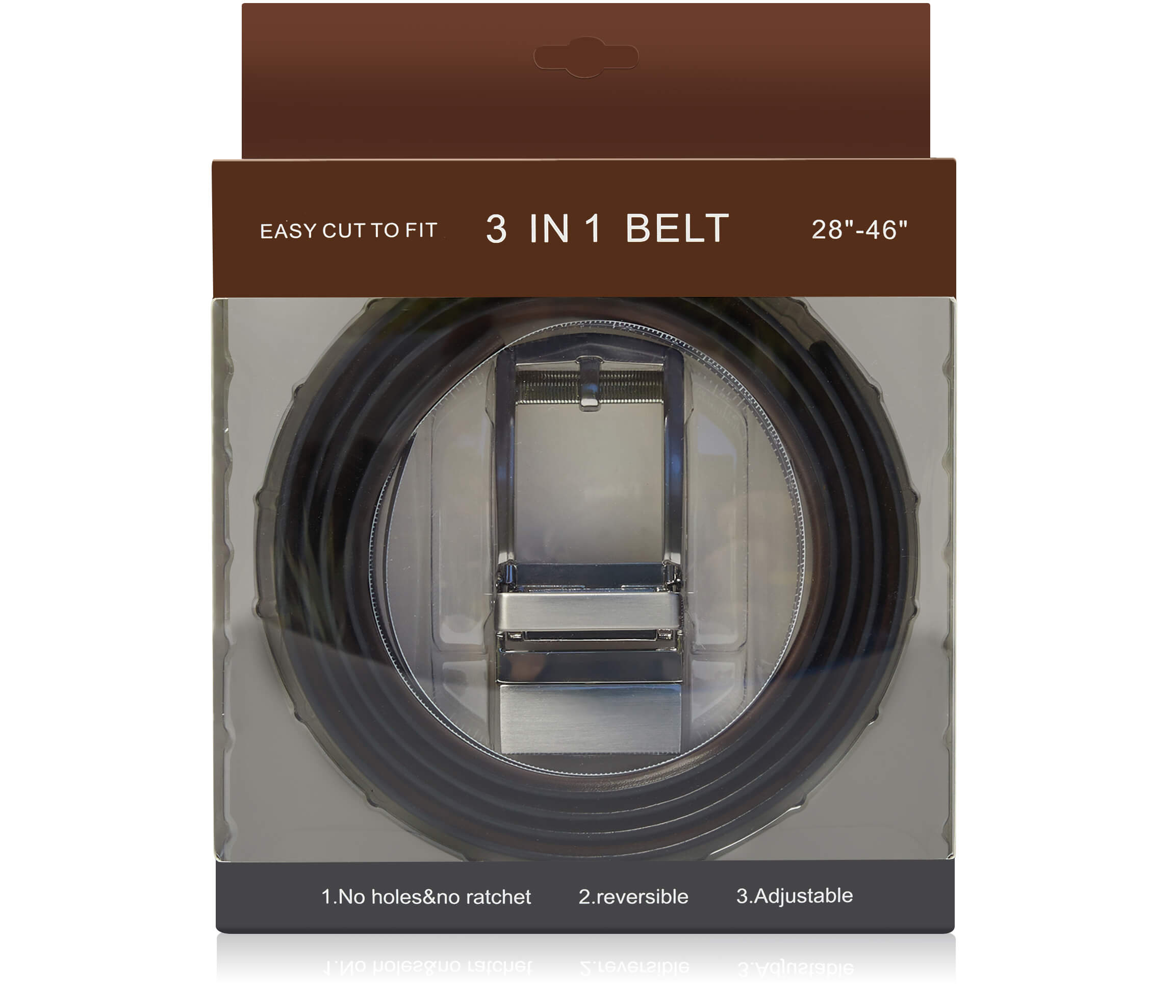 Leather Ratchet Reversible 3-in-1 Belt