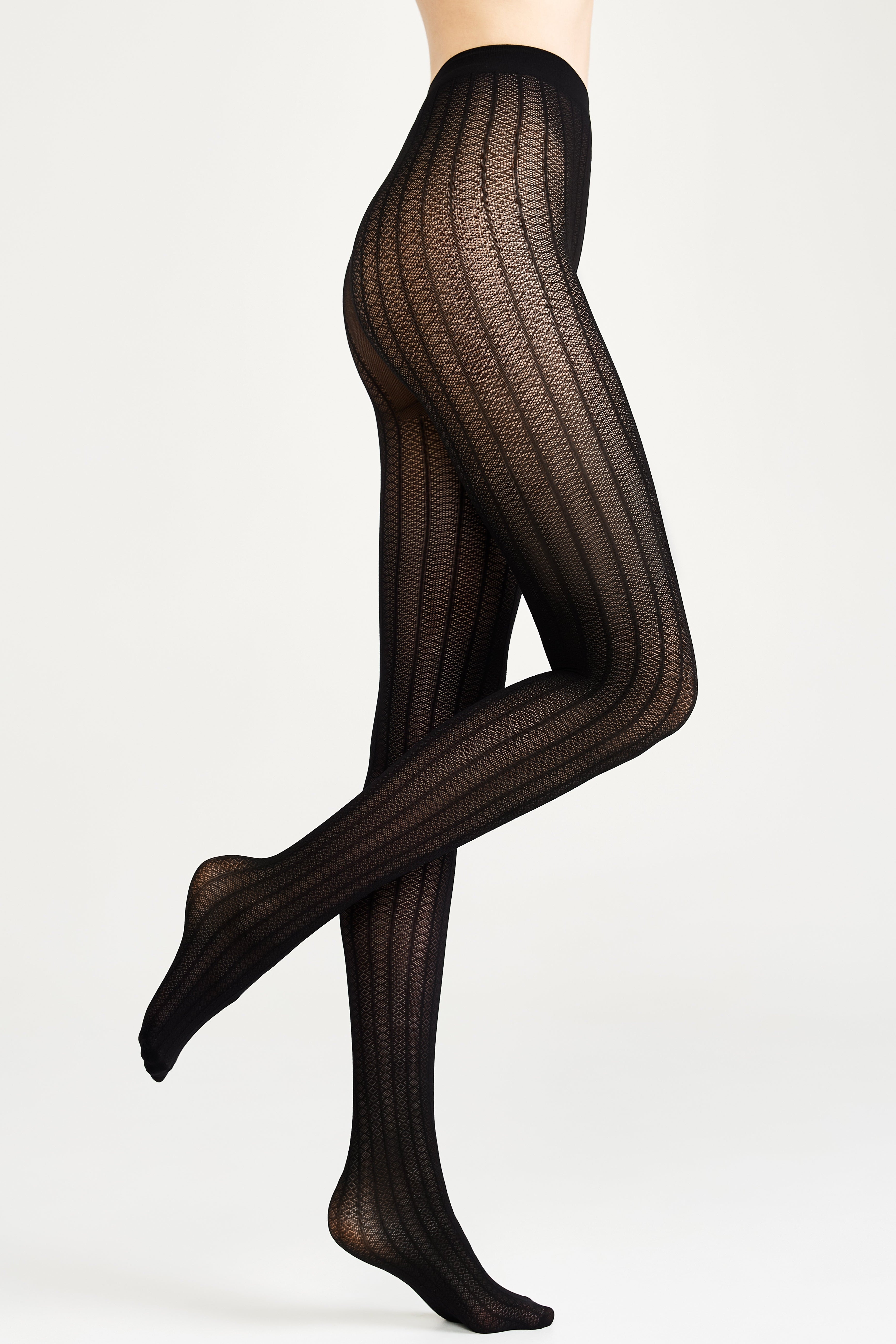 Conte Fantasy Tights Lacy Line | Lace Pattern and Stripes