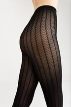 Conte Fantasy Tights Lacy Line | Lace Pattern and Stripes