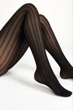 Conte Fantasy Tights Lacy Line | Lace Pattern and Stripes