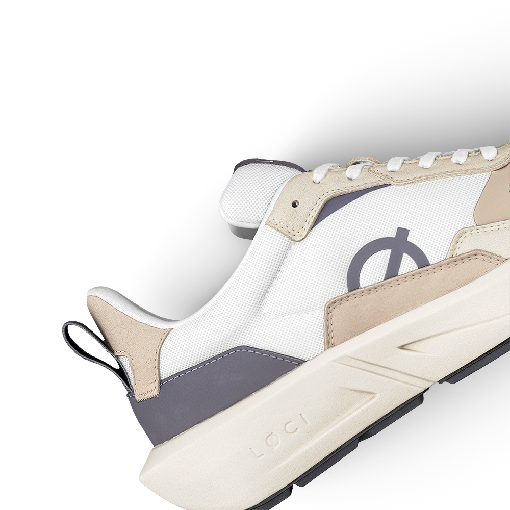 FLØ Sneaker |.White & Taupe
