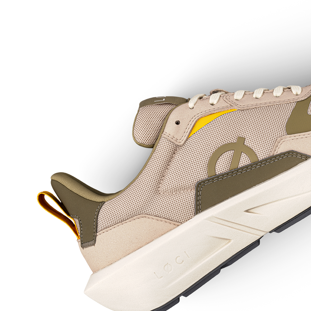 FLØ Sneaker | Beige & Olive