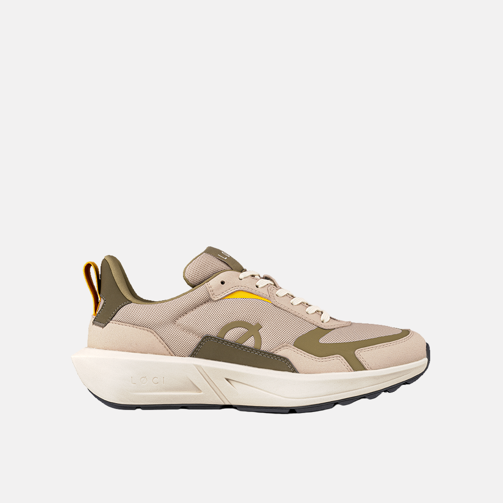 FLØ Sneaker | Beige & Olive