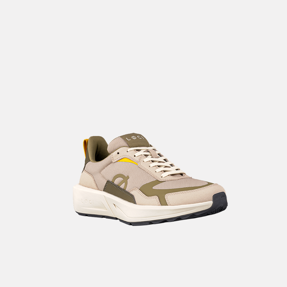 FLØ Sneaker | Beige & Olive