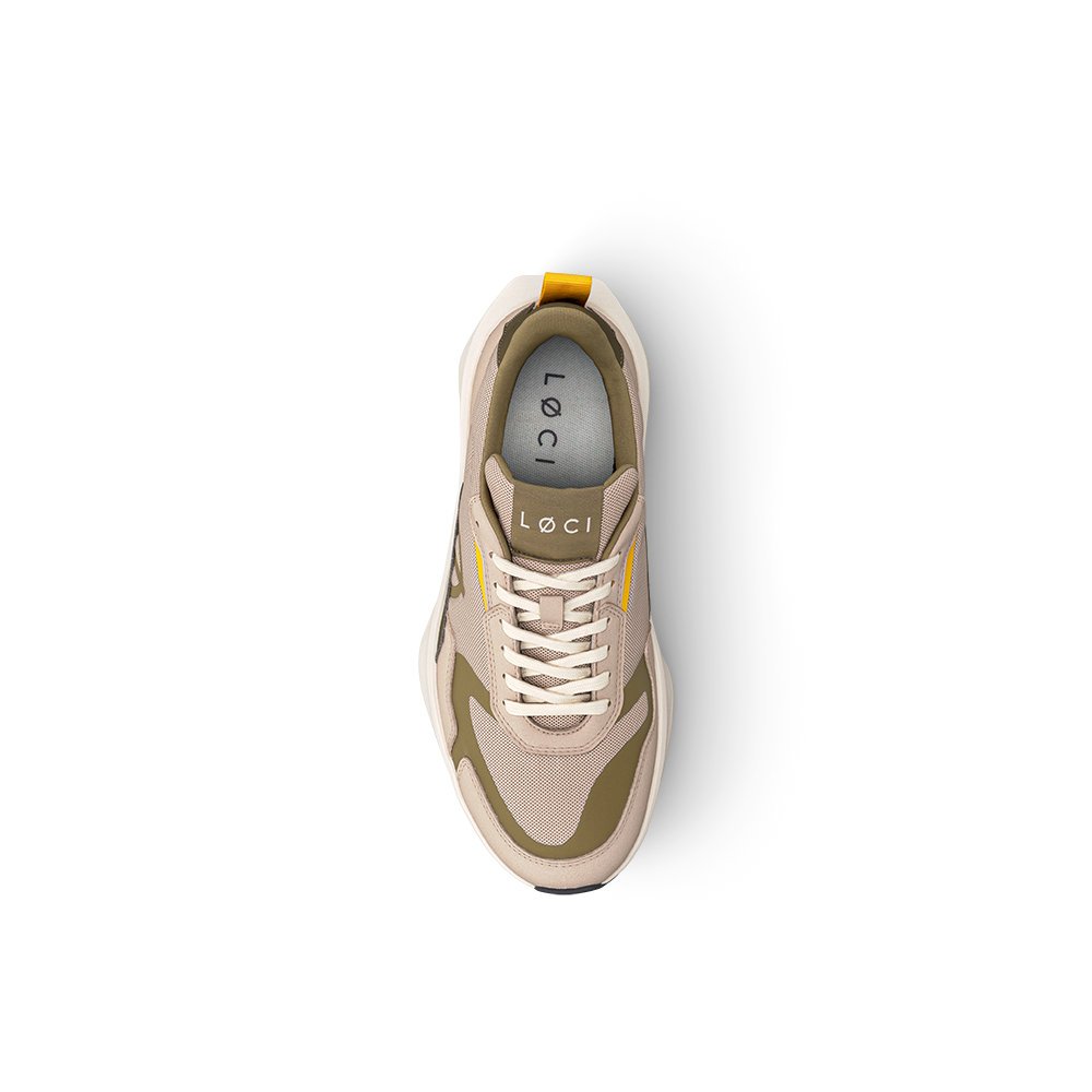 FLØ Sneaker | Beige & Olive