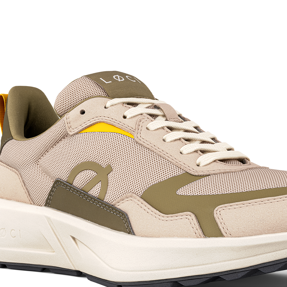 FLØ Sneaker | Beige & Olive