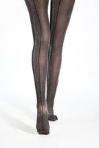 Conte Fantasy Tights Luxe Line Lurex and Seam Imitation | Nero