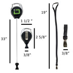 Secure Badge Holder Duolite ® Vertical 2 ID Card Holder Retractable Reel and Lanyard Bundle