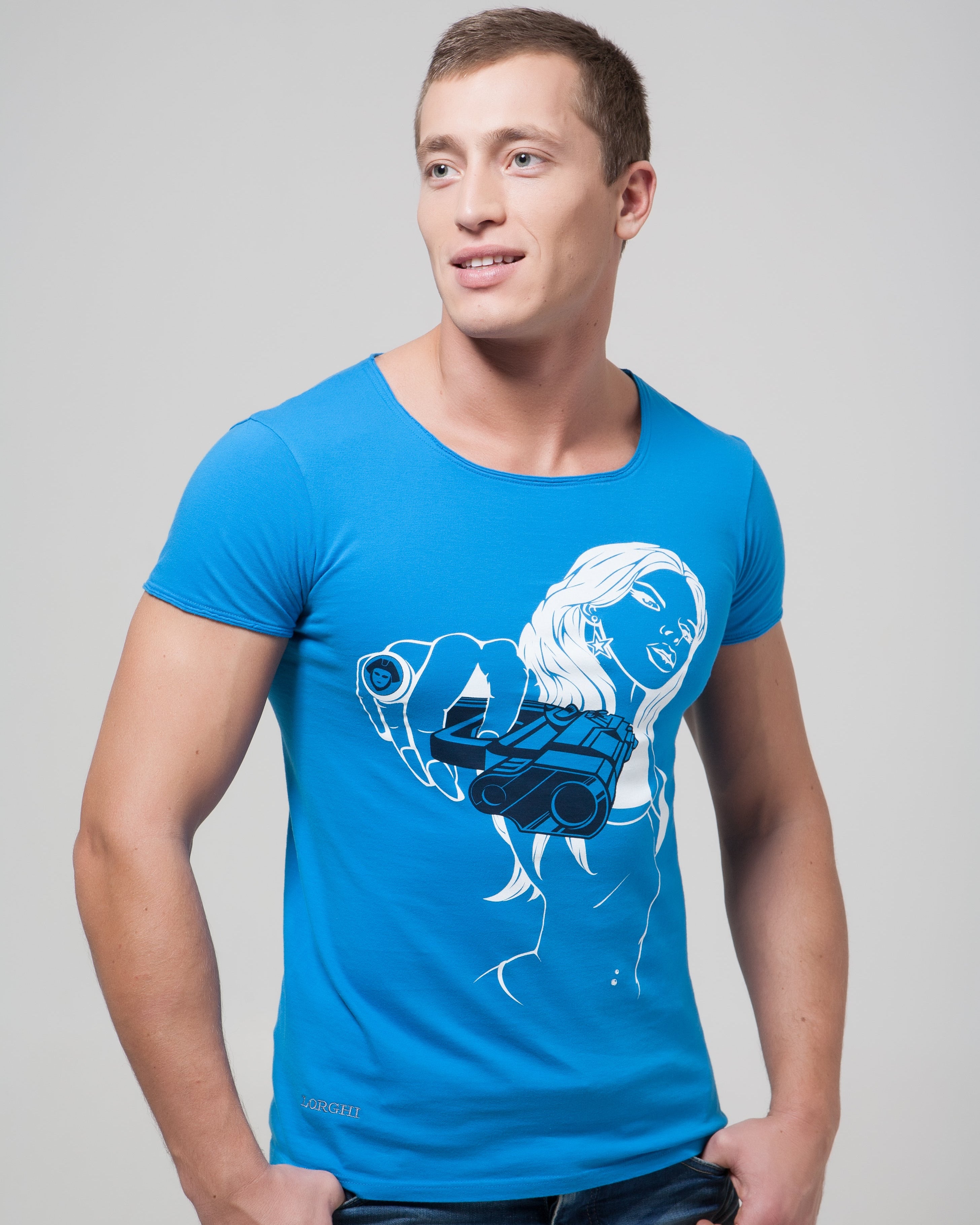 POPLINE Gunshot Short Sleeve Tee