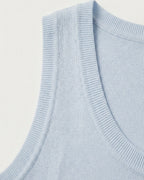 Light Blue Ribbed Knitted Sweater